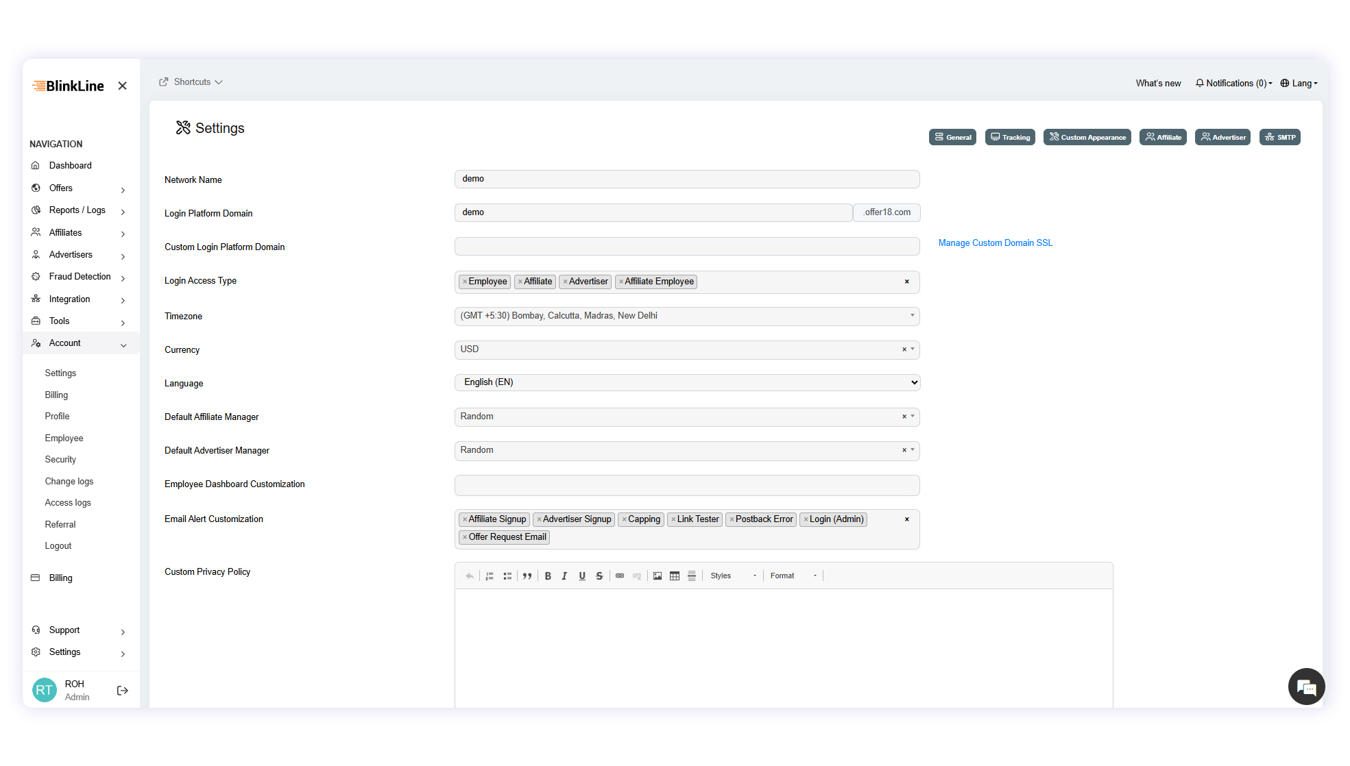 Automation Blinkline